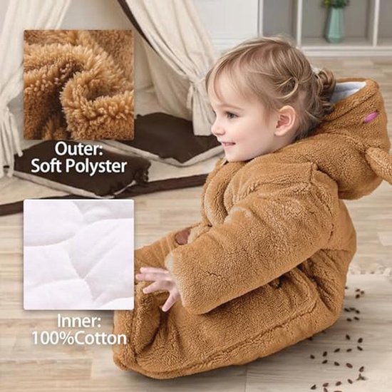 Vine Newborn Baby Hooded Fleece Footed Romper Snowsuit Baby Jumpsuit Outfits — afbeelding 2