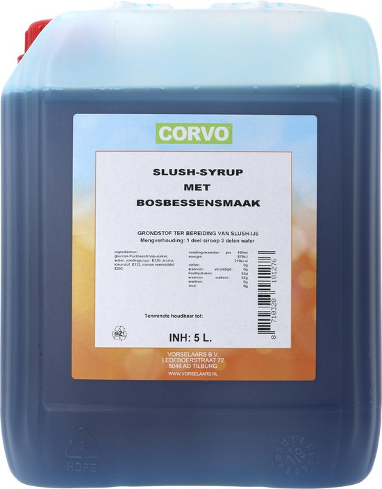 Gruno Slush syrup bosbessensmaak - Fles 5 liter