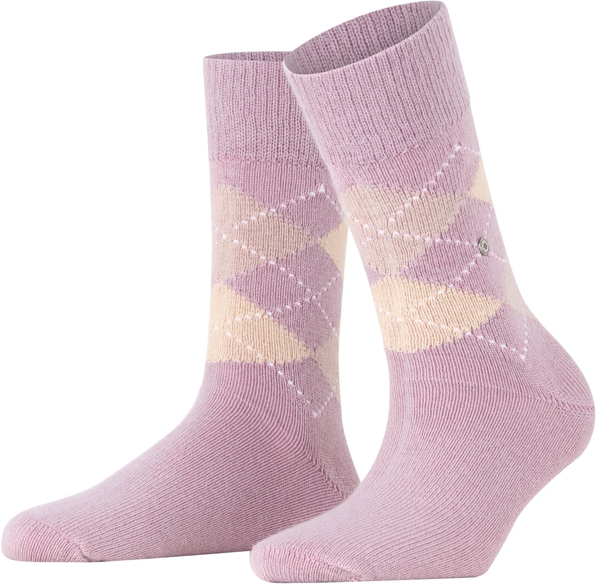 Burlington Whitby gedessineerd materiaal sokken dames paars - maat 36-41
