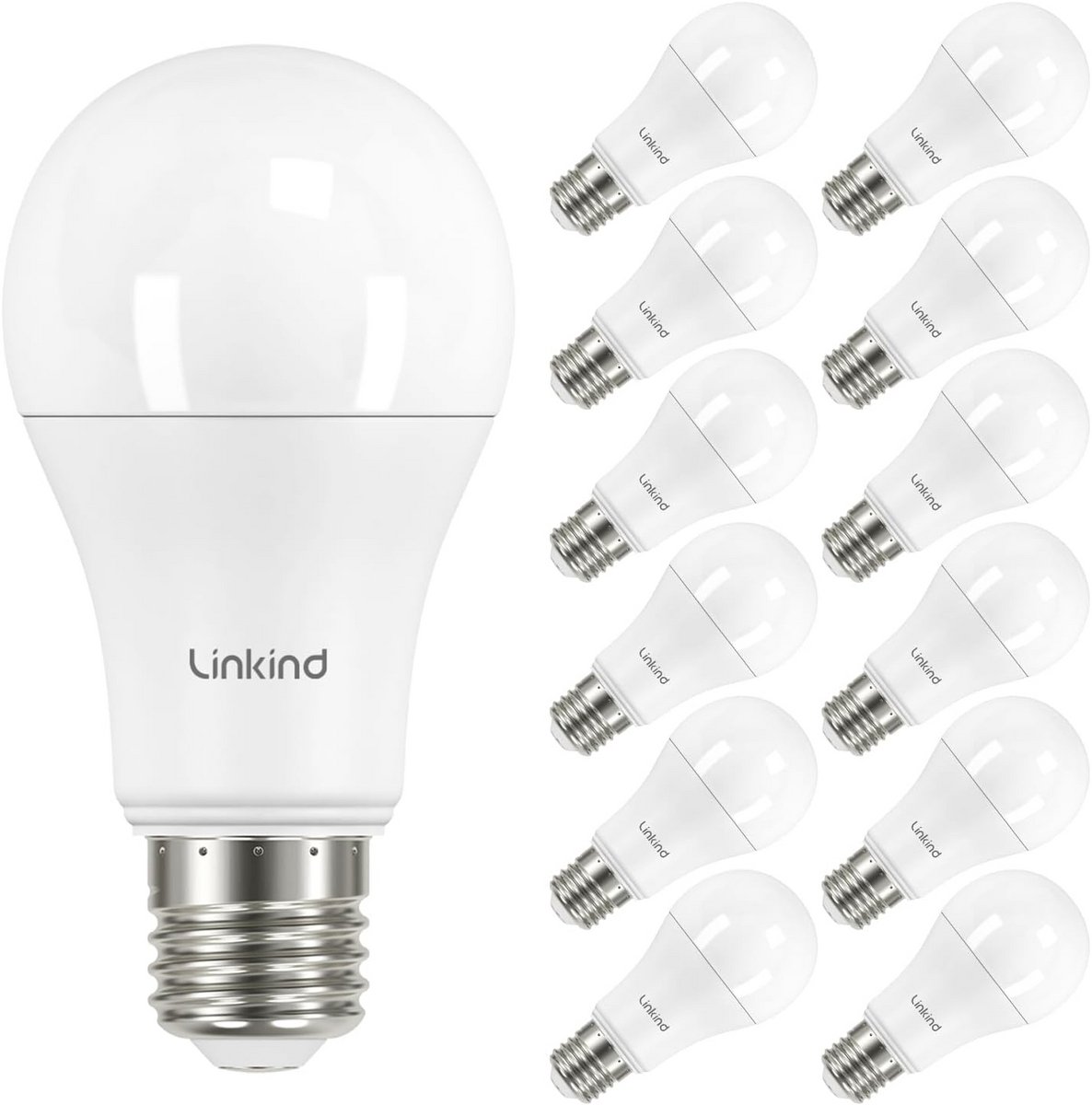 E27 LED Lamp Set van 12 Stuks - Koudwit 5000K, 1560 Lumen, Energiezuinig