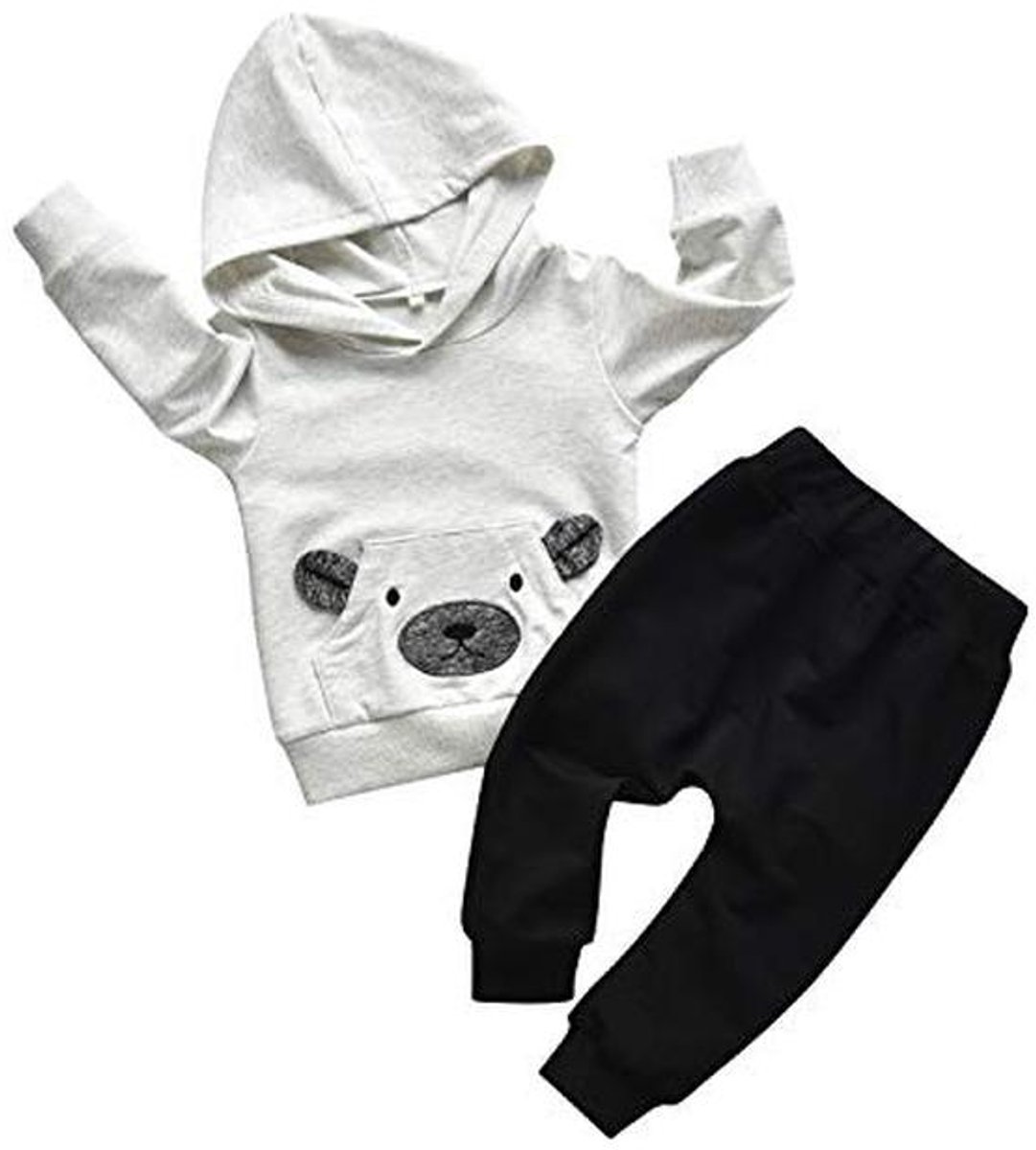 Kledingset voor Peuters met Dierlijke Stijl - Hoodie en Broek Outfit voor Jongen 3-24 Maanden