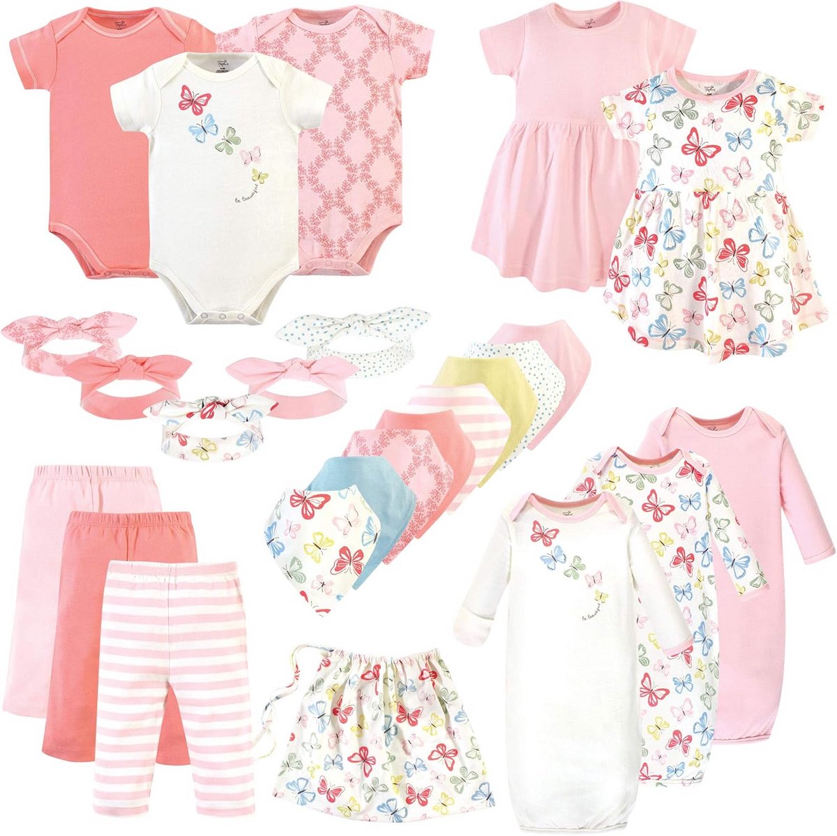 Biologische Katoen Layette Set voor Baby's - 25-delige Giftset