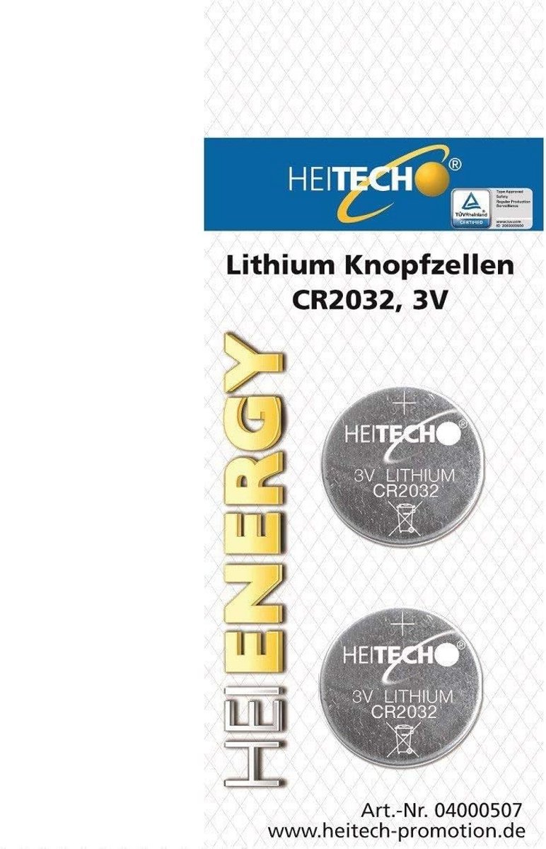 Lithium Knoopcelbatterijen CR2032 - 2-pack, 210 mAh, 3 V