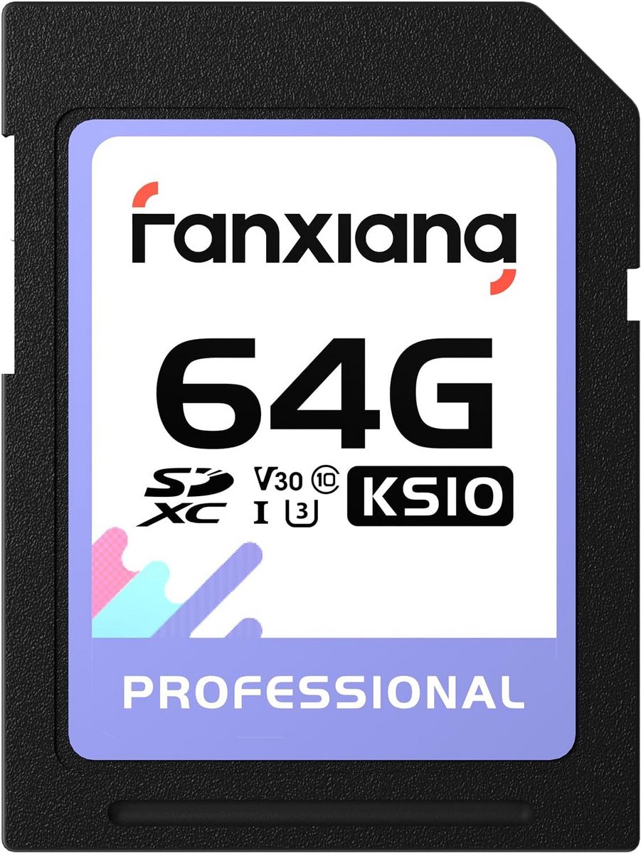64GB SD Kaart UHS-I Geheugenkaart - Hoge Snelheid, Tot 95MB/s - C10, U3, V30 - Geschikt voor Full HD en 4K Video