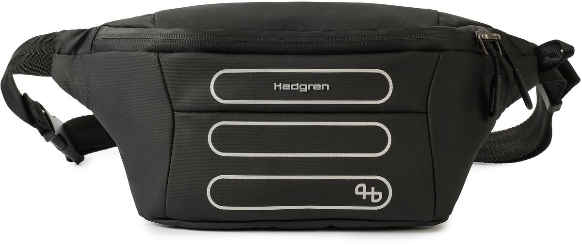 Hedgren VISIT P heuptas met RFID-bescherming – Crossbody & waistbag – Waterafstotend gerecycled materiaal - Zwart