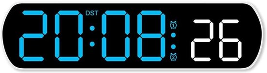 Braun Digitaal alarm klok met VA LCD-display, 10 W Qi draadloos snellaadpad, automatische backlight aanpassing, quick set, beep alarm in zwart, model BC21B