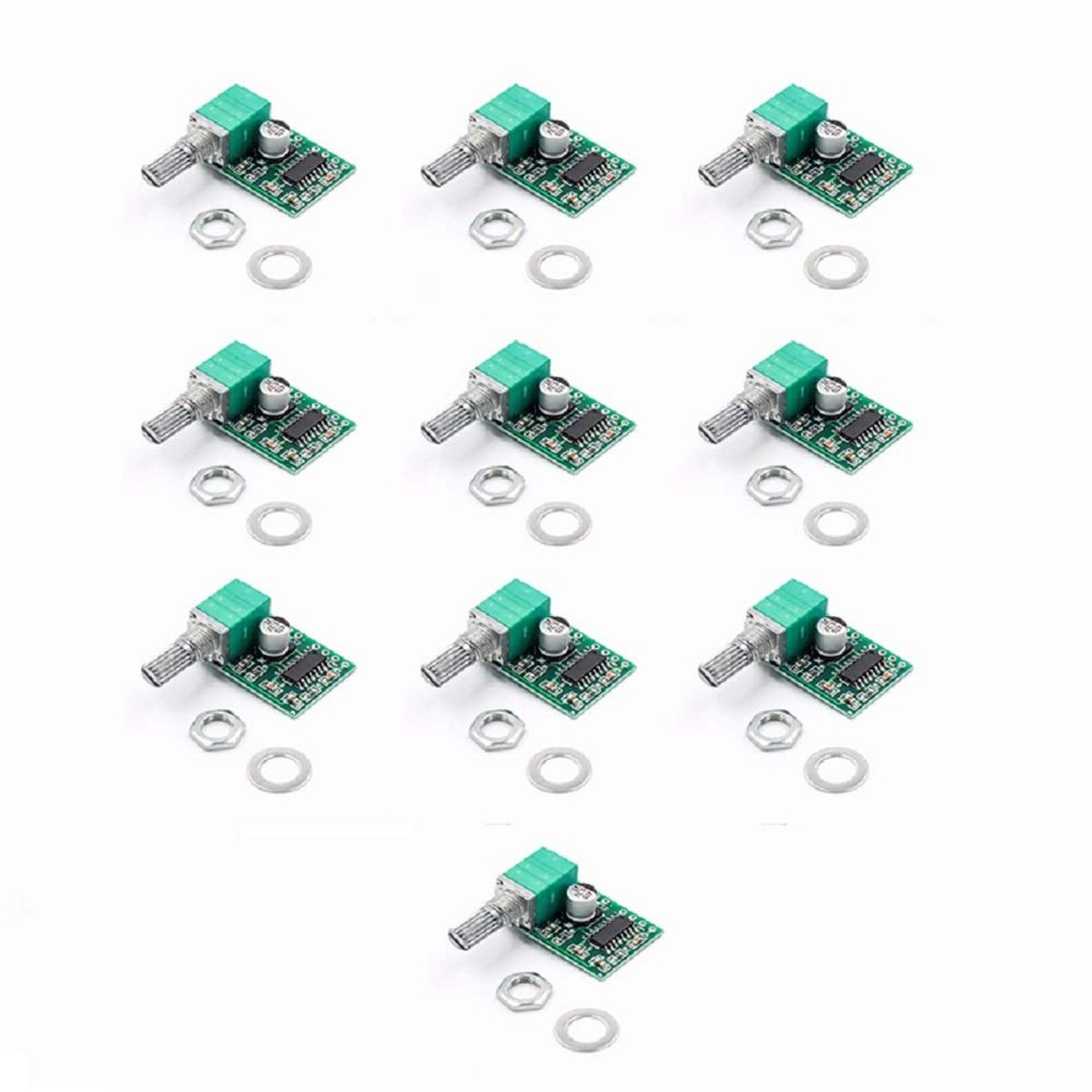 5V Mini Digital Versterker Module met Potentiometer en Aan/Uit Schakelaar (10 Stuks)