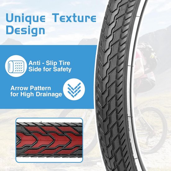 Set van 2 26 inch fietsbinnenbanden AV32 mm, Schrader-ventiel, compatibel bandslang 26 x 1,75/1,9/1,95/2,0/2,1/2,125, 26 inch slang voor elektro/mountain/fiets