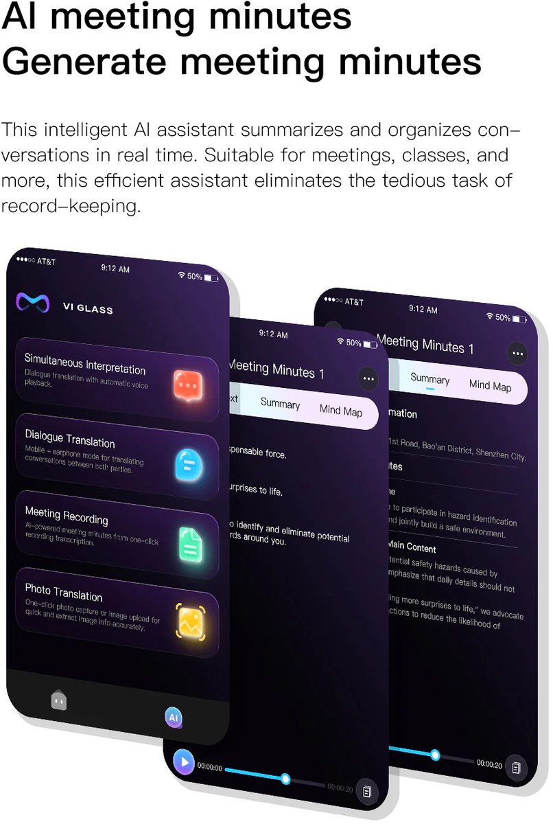 Real-Time Vertaalbril met Spraakherkenning in 160+ Talen - afbeelding 3