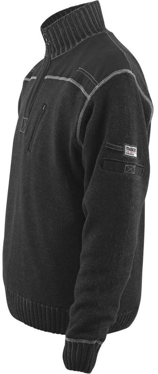 Mascot Frontline Gebreide trui met korte rits 50354-835 - Zwart - 2XL