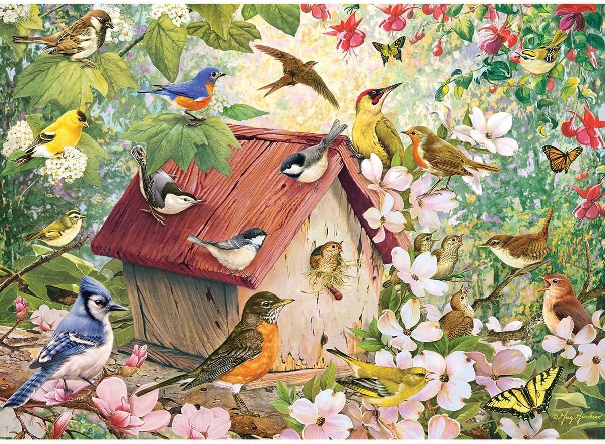 Legpuzzel 1000 Stukjes Bloeiende Lente - Inclusief Poster