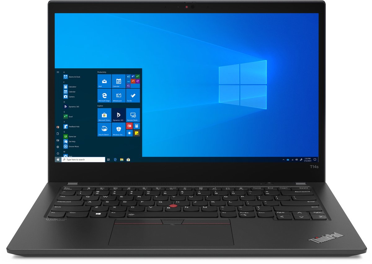 Lenovo ThinkPad T14s Gen 2 (Intel) Intel® Core™ i5 i5-1135G7 Laptop 35,6 cm (14") Full HD 16 GB LPDDR4x-SDRAM 512 GB SSD Wi-Fi 6E (802.11ax) Windows 10 Pro Engels Zwart