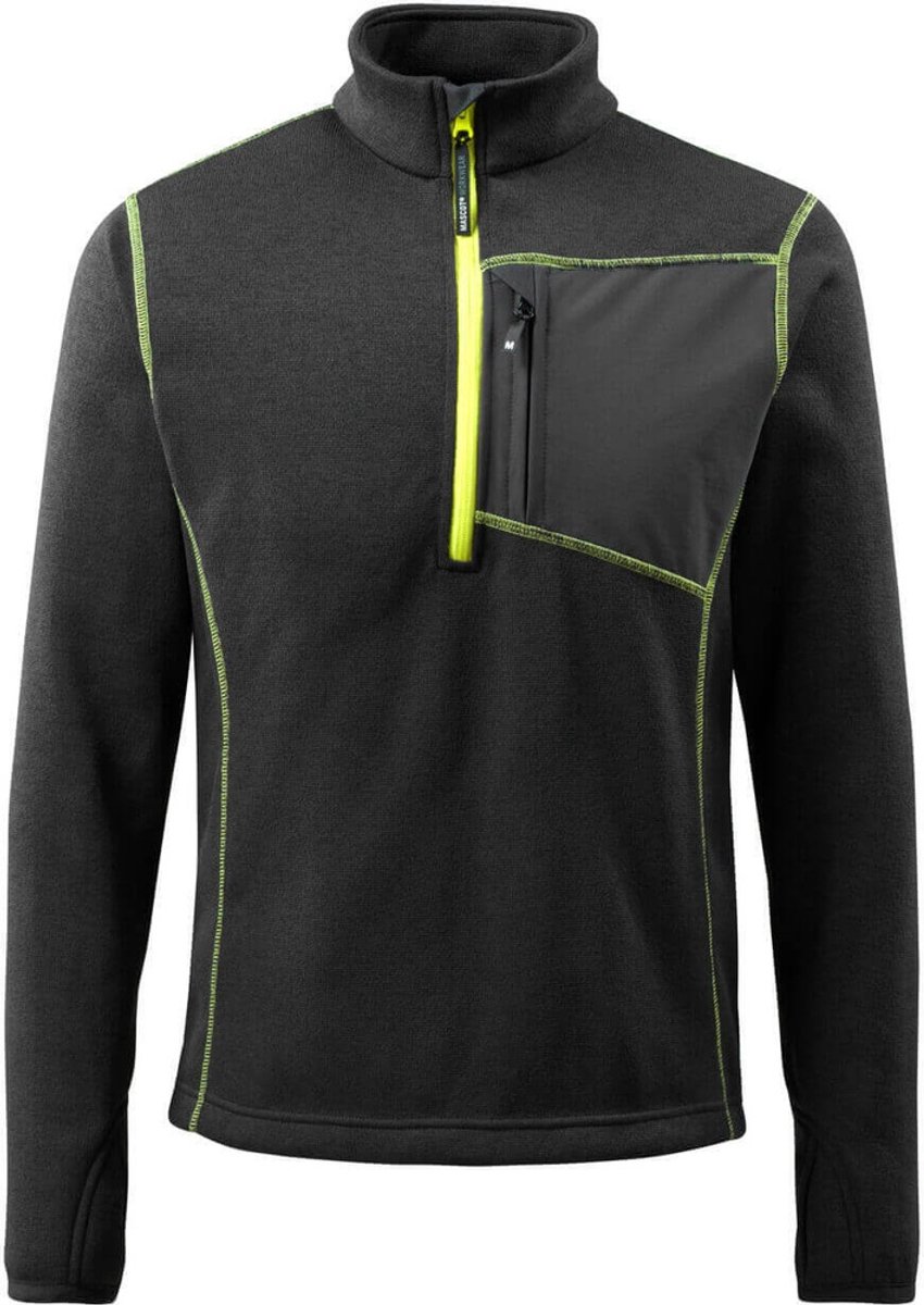 Mascot Hardwear Gebreide trui met korte rits 50149-951 - Zwart - L