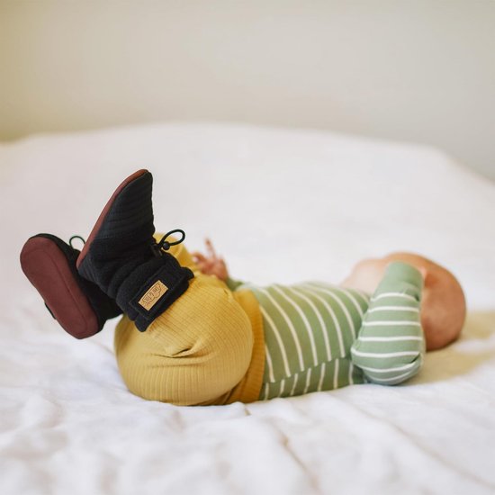 Warme Fleece Kruipschoenen Baby Met Antislipzool Blijven Goed Zitten — afbeelding 2