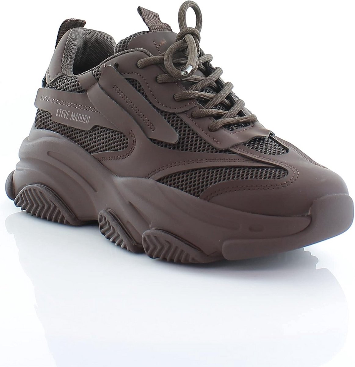 Dames Chunky Sneaker Donkerbruin Comfortabele Dad Sneaker