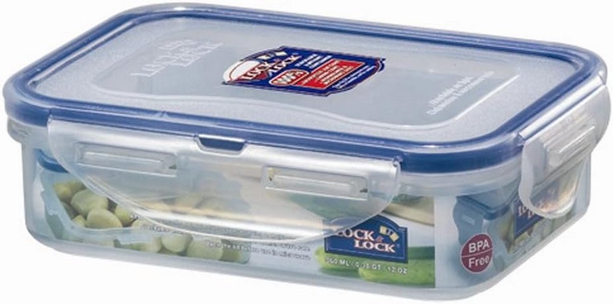 Rechthoekige Bewaarbox Voorraadbus 360 ml Met Deksel