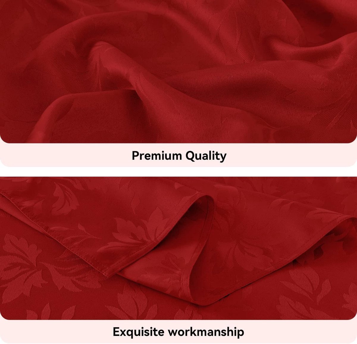 Stunq® Elegante en Moderne Tafelkleed voor Kerstversiering in Rood met Bloemenpatroon