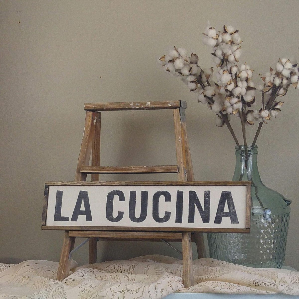 Houten Wanddecoratie Keuken 'La Cucina' Italiaans Rustiek Themathema