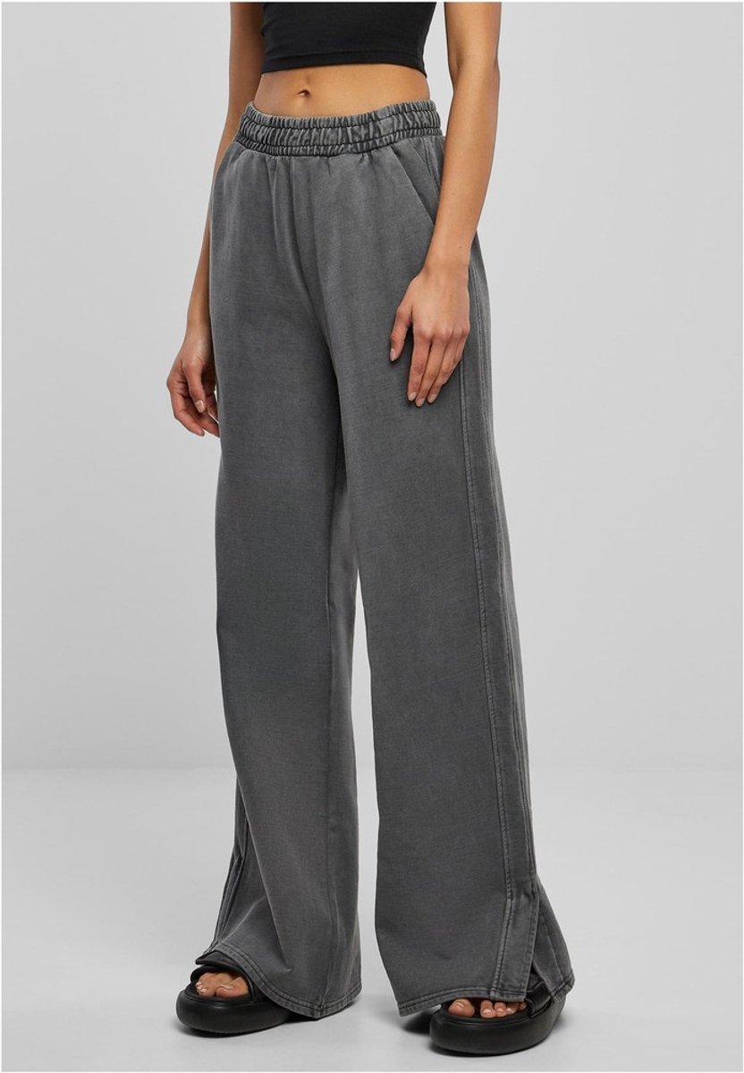 Urban Classics Heavy Terry Garment Dye Slit Dames joggingbroek 5XL Grijs