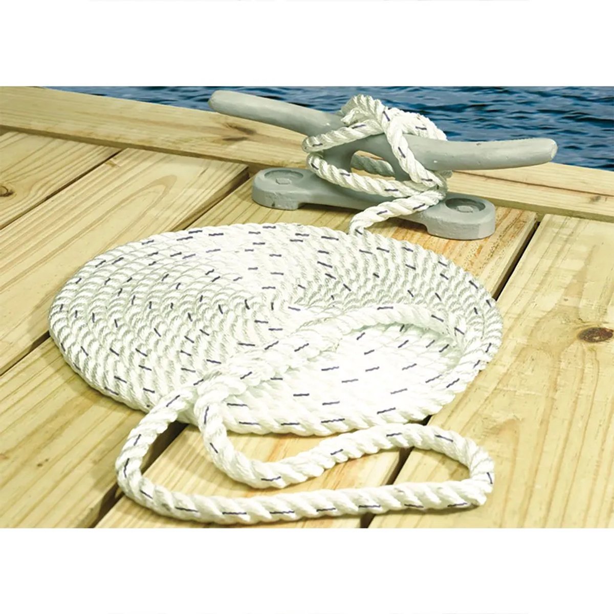 Seachoice Dockline Tracker Touw 12.7 Mm Wit 4.6 m