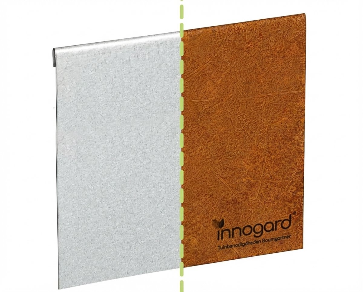 Innogard Koppelstuk Kantopsluiting - Inschuifsysteem - Cortenstaal - 20 cm
