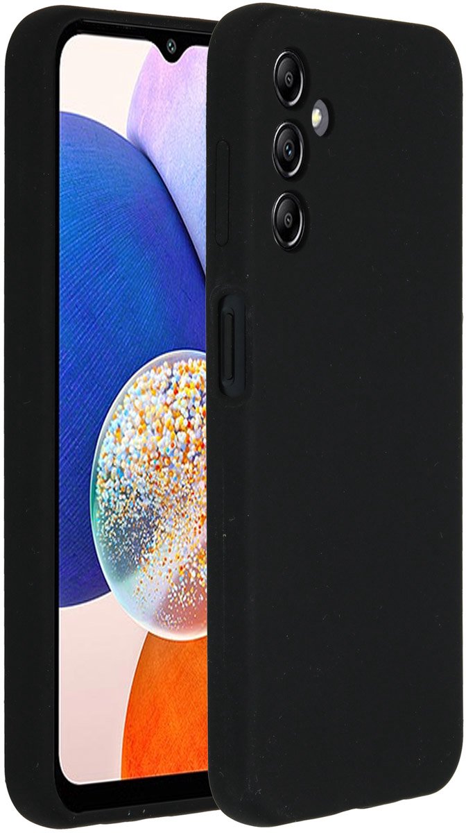 Accezz Hoesje Geschikt voor Samsung Galaxy A14 (5G) Hoesje Siliconen - Accezz Liquid Silicone Backcover - Zwart