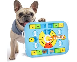 Daity Een educatief hondenspeeltje dat tevens dienst doet als snoepjesdispenser. Het stimuleert de intelligentie van uw hond, is zeer interactief en kan worden gebruikt voor IQ-training en het verbeteren van de intelligentie (blauw).