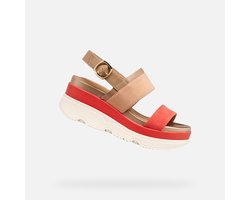 GEOX GARDENIA DAMES Sandalen - BEIGE ROZE/LICHTBRUIN - Maat 35