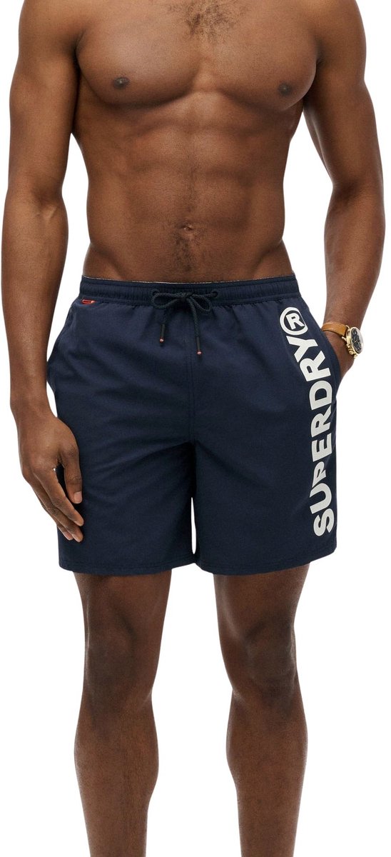 Superdry SPORT GRAPHIC 17 SWIM SHORT Heren Zwembroek - Nautical Navy — afbeelding 5