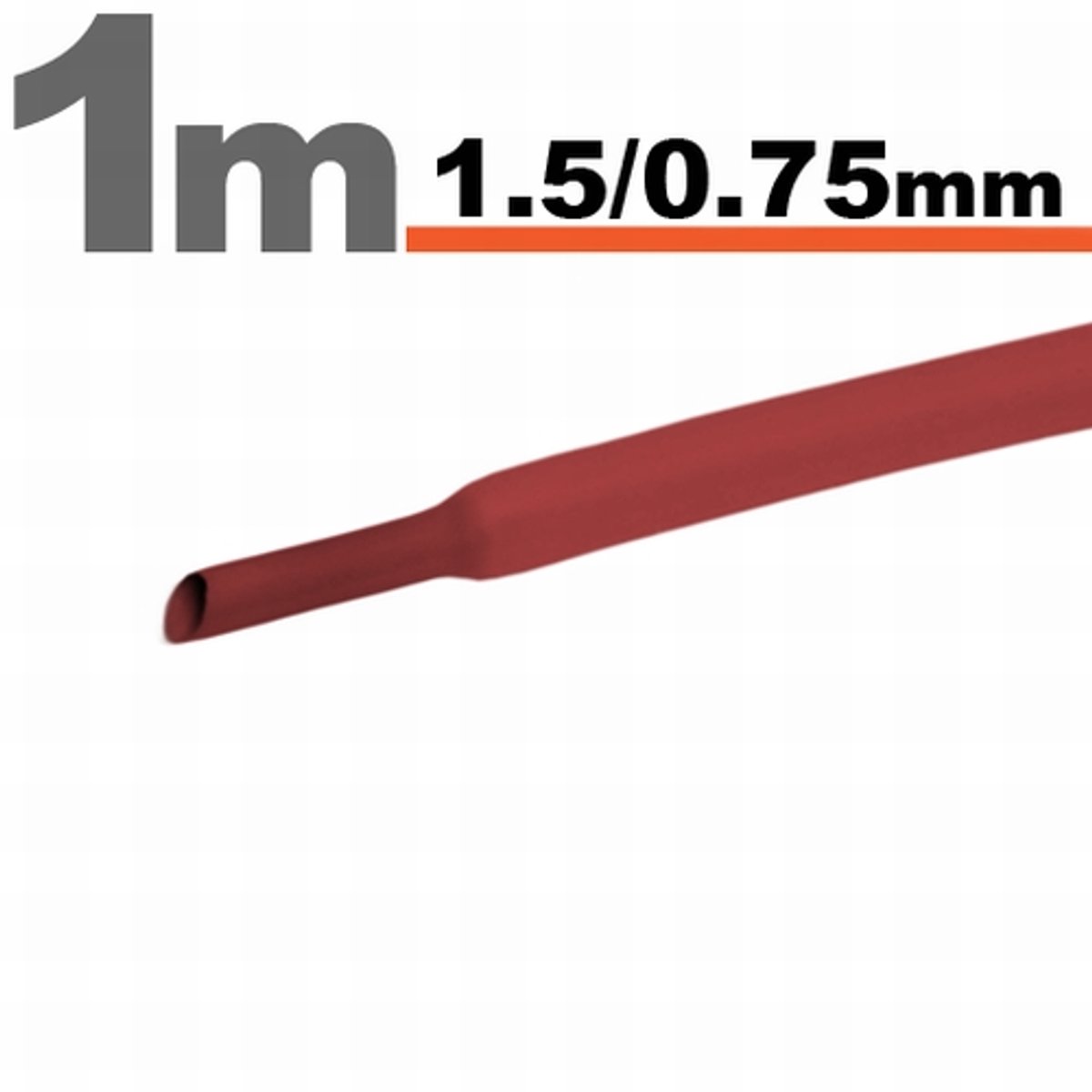 20× 1 Meter Krimpkous Rood 1,5 / 0,75 mm – 20 Stukken Van 1 Meter – Warmtekrimpbuis Voor Isolatie En Kabelbescherming – Geschikt Voor Elektrische Installaties En Reparaties [11019P]