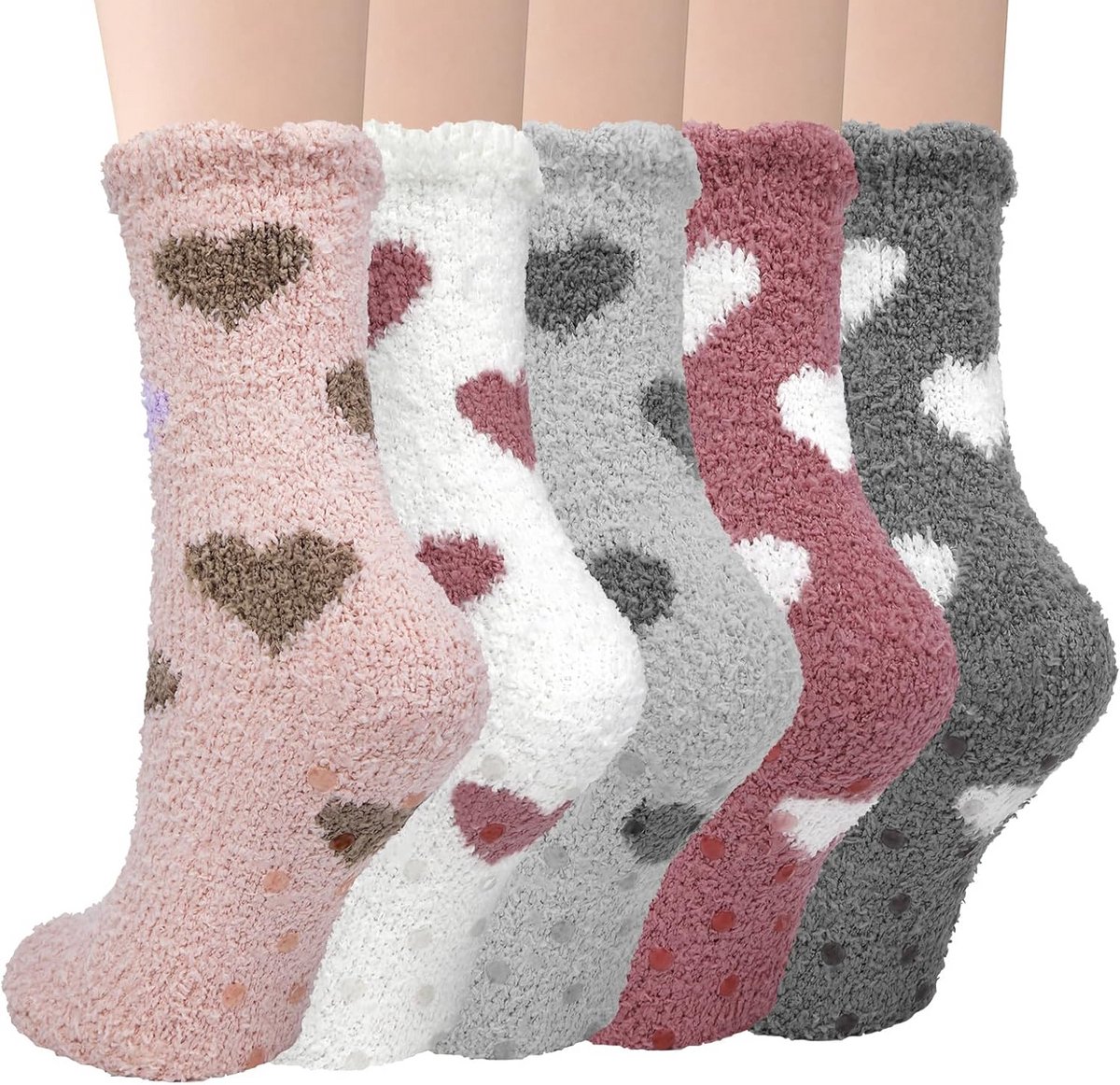 Winter bedsocks voor dames - Dikke zachte pluizige sokken 6 paar