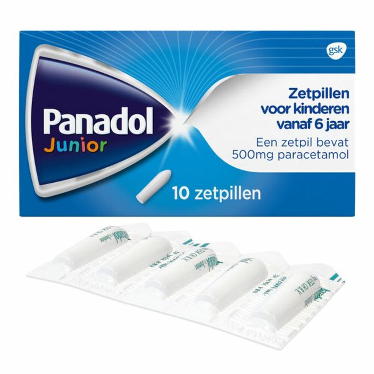 Panadol Junior Paracetamol 500mg - 2 x 10 zetpillen