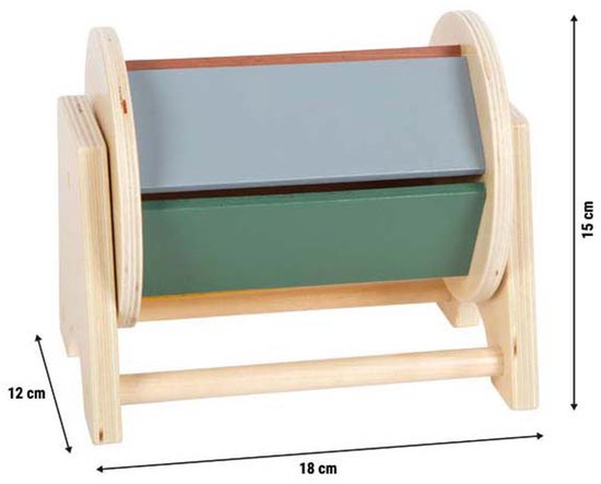 Small Foot - Houten Montessori Draaiende Trommel FSC van Small Foot — afbeelding 5