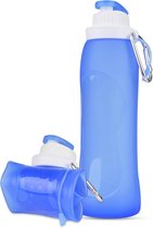 Bouteille d'eau pliable en silicone avec filtre 500 ml - Sans BPA et étanche, idéale pour le vélo et la marche