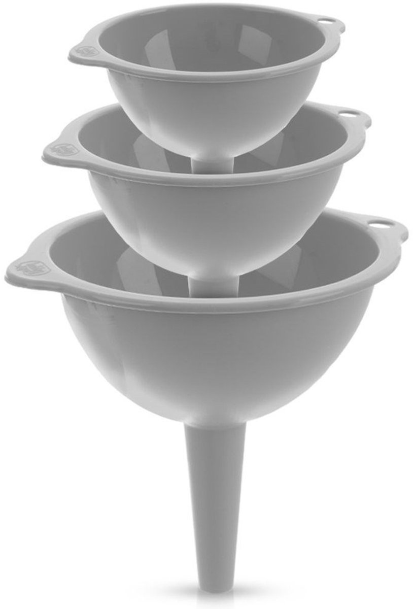 Hobby Life - Keuken Trechter - 10/12/14 cm - Grijs - Set van 3