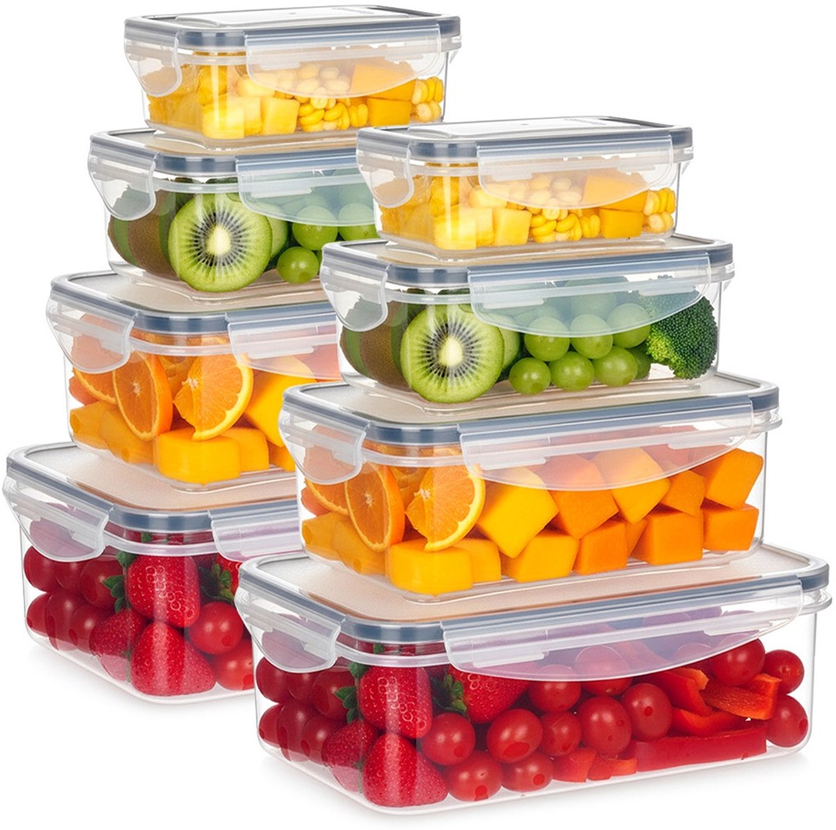 Vilde - Voedselcontainers - 8 stuks - Deksel en Pakking - BPA Vrij