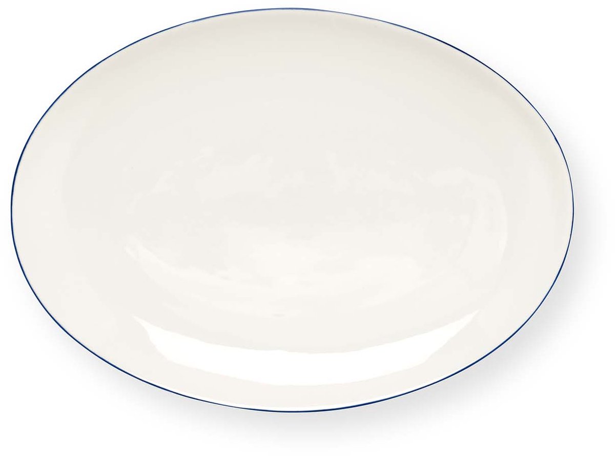 vtwonen Bord - Line - Dinerbord - Wit - 30cm