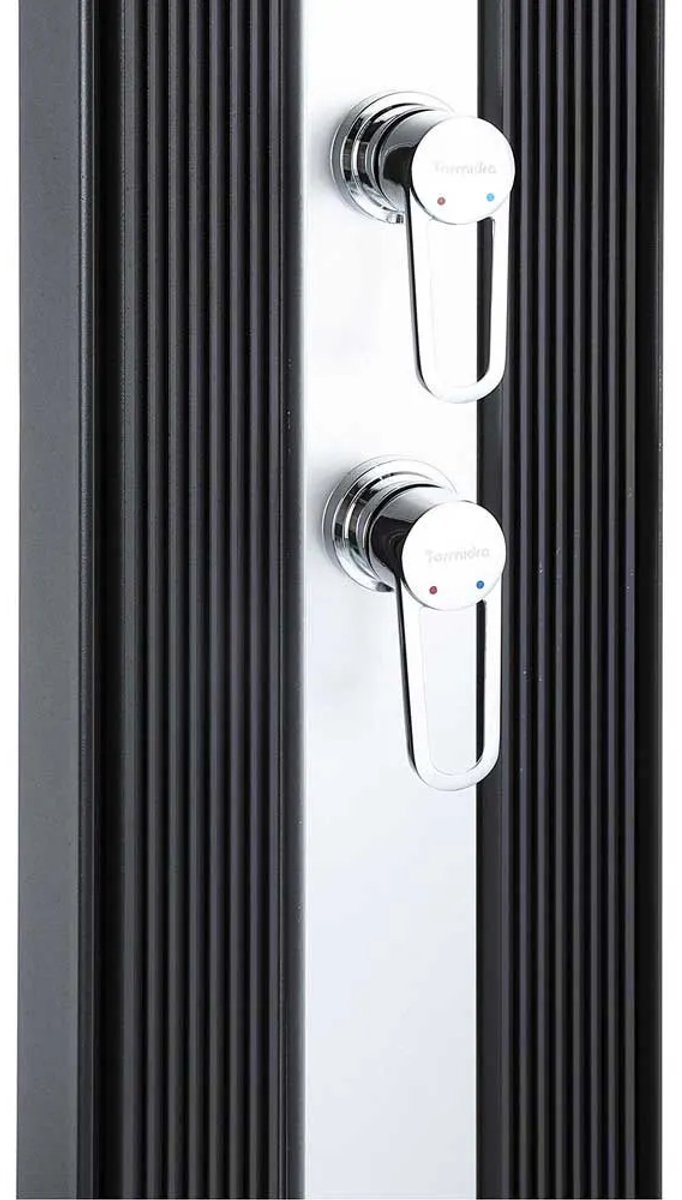 Formidra Dada Straight hybride buitendouche - Geborsteld aluminium antraciet