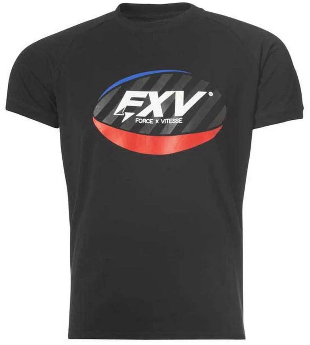 Force Xv Ovale T-shirt Met Korte Mouwen Zwart 2XL Man