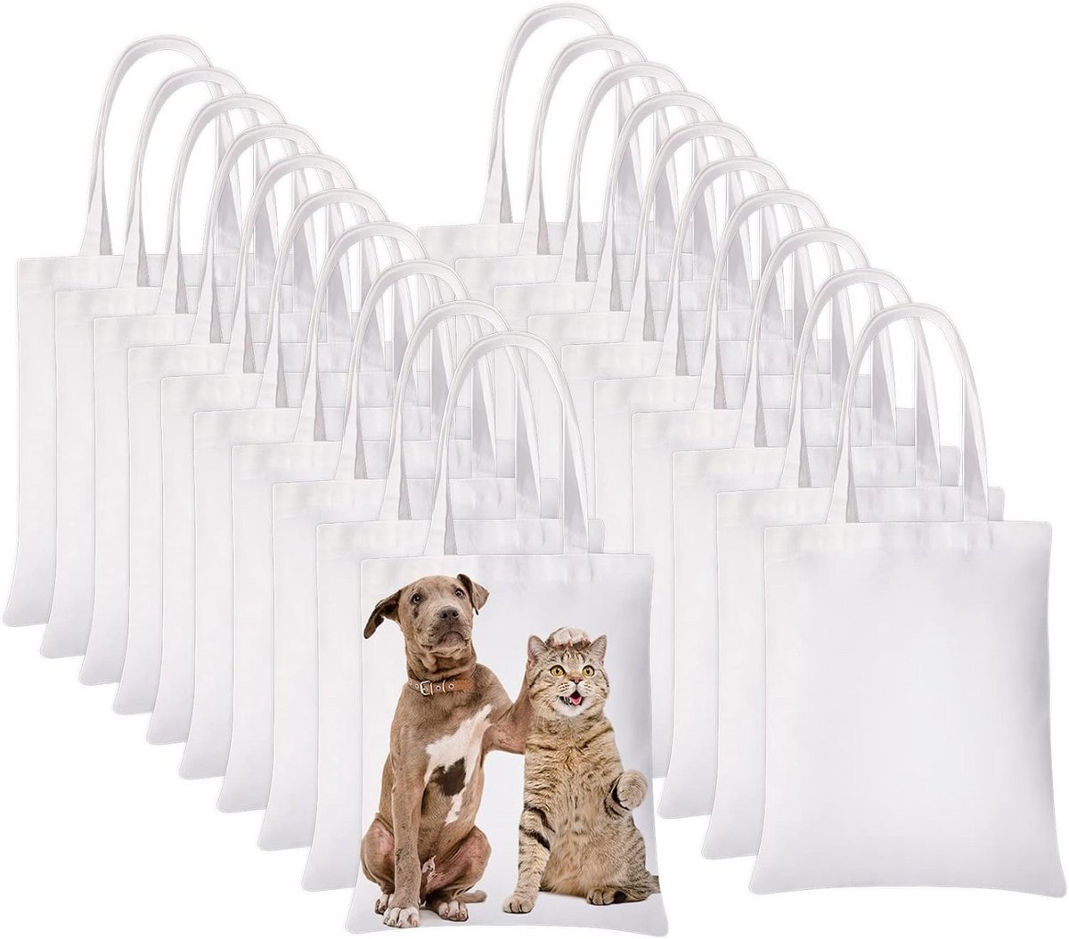 Tote Tassen voor Sublimatie en DIY Crafting - Blanco Canvas Boodschappentassen