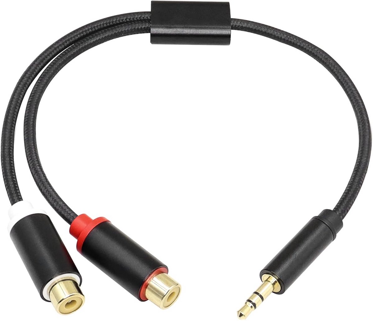 3.5 mm naar RCA Kabel - Stereo Jack naar 2 RCA Verbinding voor Audio Apparaten