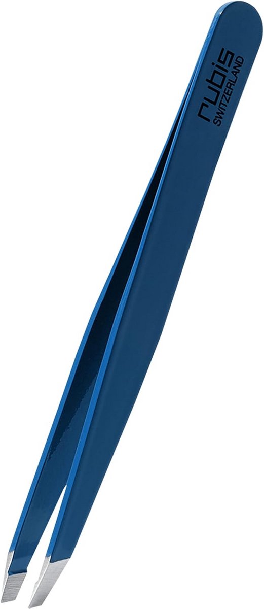 Rubis Pincet schuin - wenkbrauwpincet pincet wenkbrauwen plukken - blauw