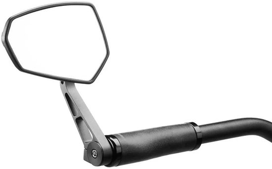 Spiegel Ergotec M-77 korte arm 120 x 80-55 mm aluminium - zwart gezandstraald (K approved) van Humpert — afbeelding 4