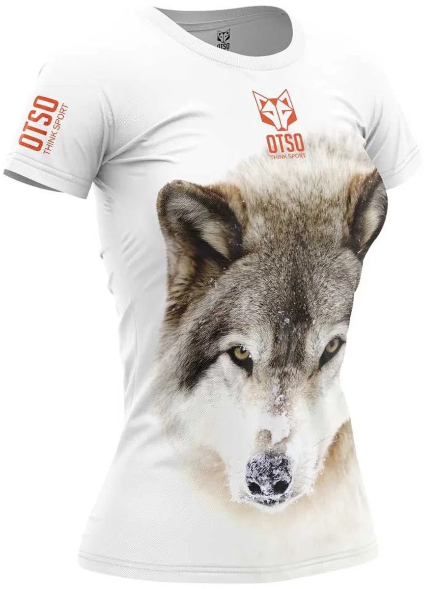 Otso Wolf T-shirt Met Korte Mouwen Wit S Vrouw