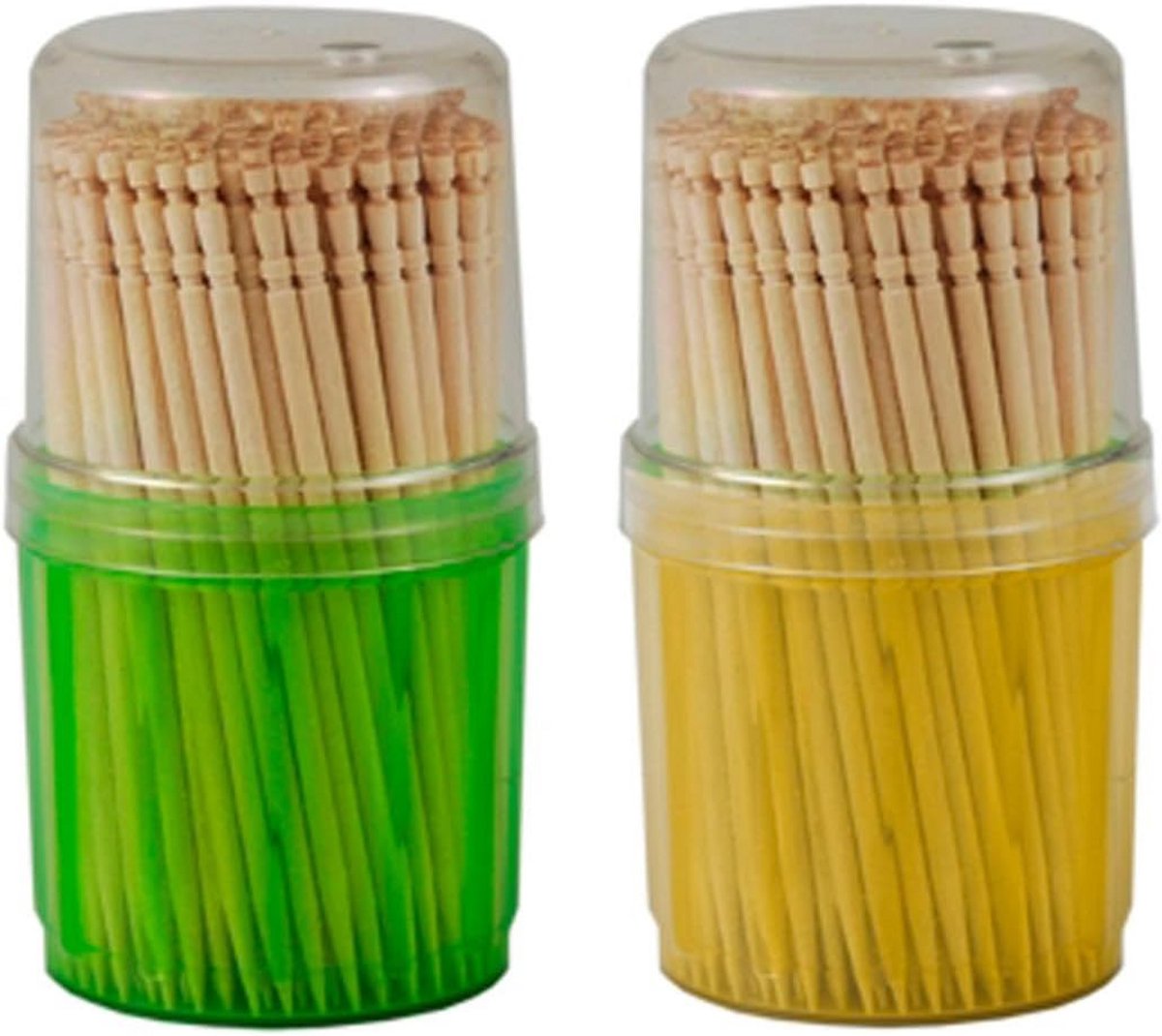 Decoratieve prikkers rond 6,5 cm - Dispenser met 4000 tandenstokers