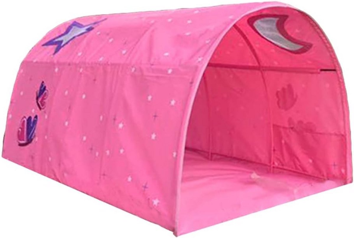 Kindercabinebed met tunneltent voor eenpersoonsbed 90-100 cm