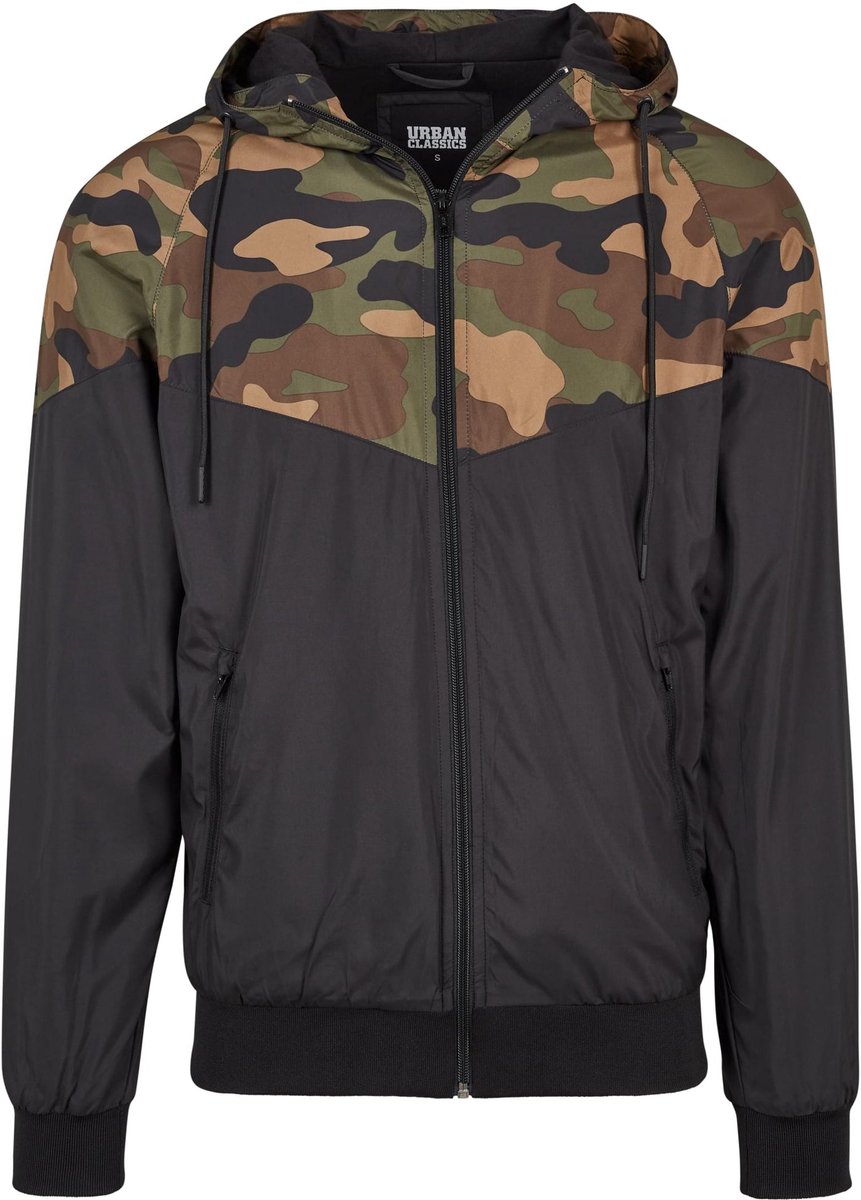 Urban Classics Windrunner jacket -S- Pattern Arrow Zwart