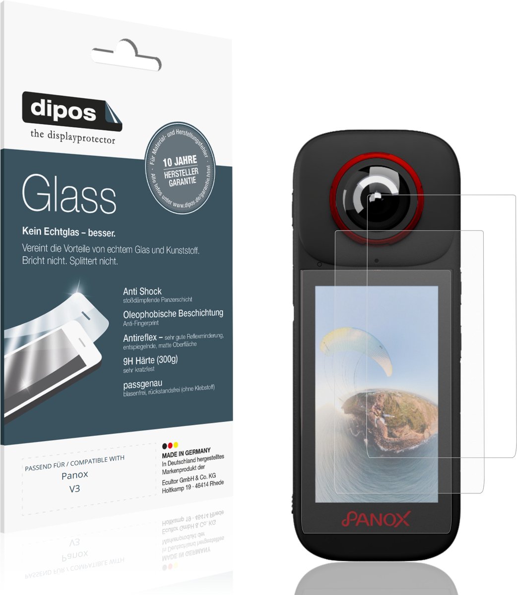 dipos – 2x Matte Pantserfolie geschikt voor Panox V3 | 9H Screenprotector