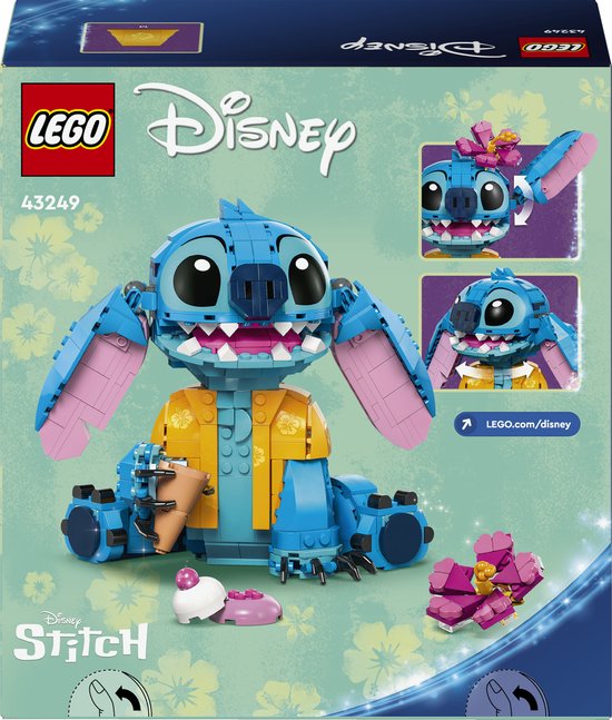 LEGO ǀ Disney Stitch, Jouet de Construction pour Enfants, Set avec Cornet de Glace, Figurine à Construire, Idée Cadeau pour Les Filles et Garçons Dès 9 Ans Fans du Célèbre Film Lilo et Stitch 43249