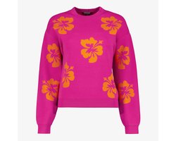 TwoDay dames trui met bloemen roze oranje - Maat XL